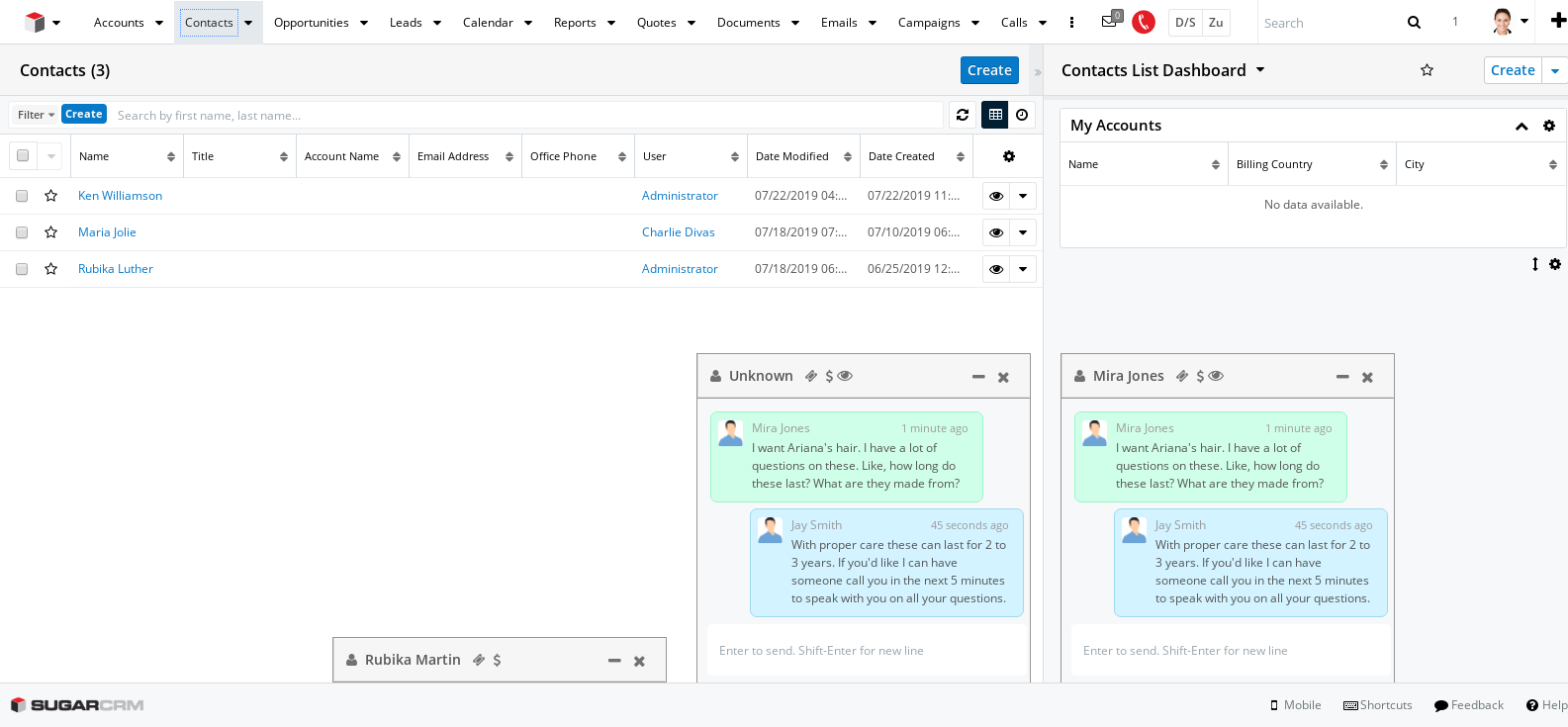 SugarCRM - Aavaz chat center SugarCRM - Aavaz chat center